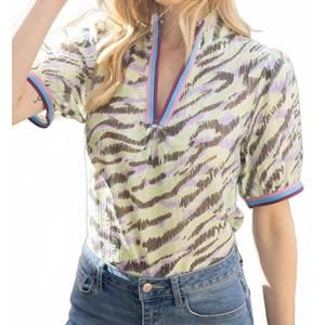 NEW VOY zebra print top in multi